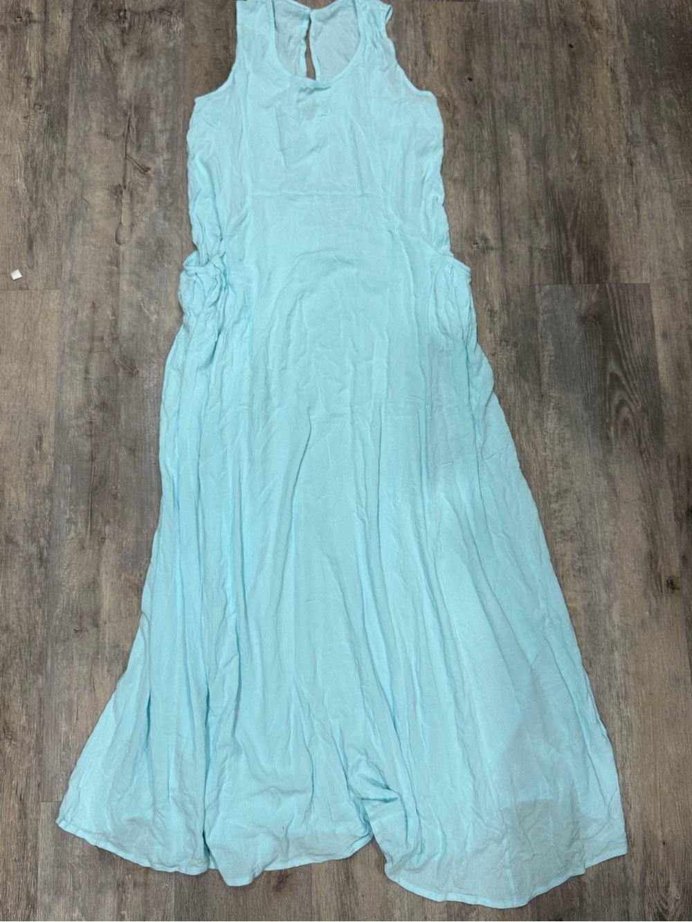 HALARA Light Aqua Sleeveless Maxi Dress